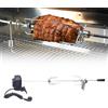 NONE Kit grill girarrosto elettrico 220V, asta per barbecue in acciaio inossidabile con motore per pollo, carne, strumenti per barbecue da campeggio domestici