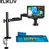 Elikliv EM4K Flex 4K Microscopio per saldatura digitale 2000X 10.1" Microscopio HDMI per elettronica con braccio ad anello luminoso