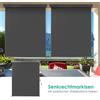 Homfa Tenda verticale, tenda da balcone con manovella e cassetta per tendalino per patio, balcone, protezione solare resistente ai raggi UV