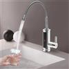 NONE 220V 3000W 360°Instant Electric LCD Faucet Fast Heating Tap Water Heater Hot/Cold Dual Use Stainless Steel For Kitchen Toilet