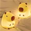 NONE Lampada Notturna a Forma di Capibara, Luce Notturna Creativa in Silicone per Comodino, Decorazione per Camera da Letto, Regalo di Compleanno, Offerta Speciale