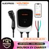 WOLFBOX Stazione di ricarica EV Tipo 2 7KW 32A Caricatore per auto per veicoli elettrici monofase Wallbox con schermo LCD Scheda RFID di controllo APP