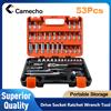 Camecho 53 pz/set Kit di attrezzi per la riparazione dell'auto da 1/4 pollici Set di chiavi a bussola strumento di riparazione dell'auto chiave dinamometrica a cricchetto Combo Set di strumenti per la