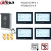 Dahua KIT videocitofono IP originale Dahua, VTO2211G-WP e VTH2621GW-P / VTH2621G-P, supporto app telefono, sblocco scheda RFID
