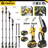 MELLWIN Set MELLWIN 3 in 1: Motosega Brushless da 6 Pollici e Forbici da Potatura da 30MM con Asta Telescopica da 2M, Attrezzo da Giardino Compatibile con Batteria Makita 18V