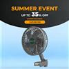 MarsHydro Ventilatore a clip Mars Hydro 6'' 2026, auto-oscillante, con motore DC, regolabile, per grow box, 5 pale, 10 velocità, per ambienti interni