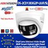 Hikvision DS-2CD1383G2P-LIUF/SL 8MP 4K Doppia lente cucita 180 ° Telecamera IP di rete POE con luce ibrida intelligente grandangolare MD 2.0 Audio