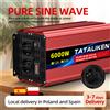 TATALIKEN 6000W/8000W/10000W Presa UE da 24V a AC 220V 50HZ inverter a onda sinusoidale pura convertitore portatile di tensione di alimentazione per auto con LED
