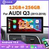 naviunit Autoradio Android 15 con Schermo da 12,5'' 1920*720P, Carplay, per Audi Q3 2013-2018, Bluetooth, 2 DIN, Lettore Multimediale, WIFI, 4G