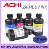 cnczone 250ML Inchiostro neutro UV LED Inchiostro morbido UV per R1390 L800 L1800 XP600 TX800 L805 Testina di stampa per stampante flatbed UV