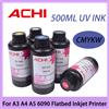 cnczone CMYKW 5*500ML Inchiostro UV per R1390 L800 XP600 TX800 Testina di stampa per UV A3 A4 A5 6090 Stampante a getto d'inchiostro a base piatta US Stock