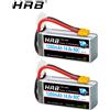 HRB POWER HRB 2PCS Batteria Lipo 2S 3S 1300mah 4S 5S 6S 1500mah 1800mah 2200mah 2600mah 7.4V 11.1V 14.8V 18.5V 22.2V Per Aerei Drone