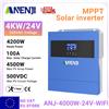ANENJI 4.5KVA 4.2KW 24V Inverter solare ibrido MPPT 230V Fotovoltaico sulla rete Off Grid PV 60-500V 100A Regolatore di carica solare