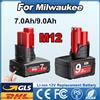 powtree 7.0Ah/9.0Ah Per Milwaukee M12 Batteria 12V Batteria Ricaricabile Per Milwaukee M12 48-11-2402 48-11-2411 48-11-2401 MIL-12A-LI