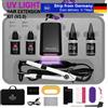 Wikytina Kit di Strumenti per Extension Capelli Wikytina 2025 UV V Light, Set di Attrezzi per Extension con Colla UV, Macchina per Extension e Ferro per Rimozione