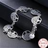 URBABY Nuovo braccialetto in argento sterling 925 con albero della vita per regali di gioielli di fidanzamento da donna