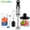 Biolomix Il set 5 in 1 per frullatore ad immersione BioloMix da 1200 W include tritatutto per verdure, tritacarne, frusta, tazza per frullato