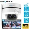 GENBOLT Telecamera di Sicurezza Esterna GENBOLT WiFi 2.5K PTZ con Zoom 10X, Doppia Lente, Tracciamento Automatico, IK10, IP66 Impermeabile, DC/PoE per Casa e Villa