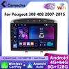 Camecho Wireless Carplay Android Auto Radio per Peugeot 308 408 2007-2015 Sistema intelligente per auto 6 + 128G 4G WIFI GPS Car Stereo