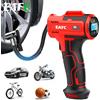 EAFC Compressore d'aria per auto wireless portatile Pompa di gonfiaggio per pneumatici elettrica portatile 150PSI per palline per pneumatici AUTO per biciclette da moto