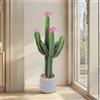 HiMISS Cactus artificiale finto fioritura cactus pianta di cactus finto con fioriera piante di cactus grandi finte per l'ufficio domestico all'aperto interno