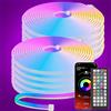 aiopp Luci a corda LED neon da 30/20/15/10/5 m, controllo tramite app/telecomando, luci a corda LED flessibili impermeabili IP65, diverse modalità, luci neon RGB