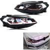xunder Fari a LED per Volkswagen VW Golf MK7.5 TSI TDI Variante alogena 2017-2020 [non adatto per GTI/GTD/Rline/MK7] Gruppo lampade anteriori