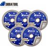 SHDIATOOL 5 Pz Dia115mm Disco da taglio a maglia superfine Lama per sega per marmo diamantata Smerigliatrice angolare per piastrelle in ceramica Taglierina circolare da 4,5 pollici