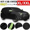 NONE Coperture per auto complete SUV/berlina universali di qualità Nero Durevole Esterno Impermeabile Sole Pioggia Protezione dalla neve UV Design con cerniera per auto M-XXL