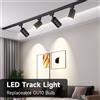 Faretto LED GU10 per Binario, Set Completo di Illuminazione a Soffitto, Lampada da Cucina per Interni, Faretto LED per Soggiorno, Negozio, Decorazione, Faretto da Soffitto