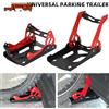 JFGRACING Rimorchio per moto Supporto per ruota anteriore in FERRO per carichi pesanti Gomma per ruota verticale per supporto per rack per rimorchio Parcheggio Telaio fisso Dirt Bike