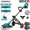 YOFIDRA 6000W Tagliaerba Elettrico Senza Spazzole da 10 Pollici, Pieghevole, per Giardino, Compatibile con Batteria Makita 21V