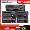 DEPUSHENG Mixer Audio 6/8/12 Canali, Mixer DJ Professionale, Ingresso Microfono/Linea LR, AUX, Processore FX MP3, Cuffie, Alimentazione Phantom +48V
