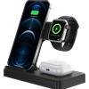 NONE Stazione di ricarica wireless 3 in 1 Ricarica rapida magnetica 18W pieghevole per IPhone 16 15 14 13 12 Pro/Pro Max/Plus/Watch e Airpods