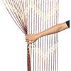 NONE Tenda per porta in bambù con tenda retrò con perline di legno a 27 linee 90 x 175 cm Divisorio da appendere montato su porta per soggiorno, arredamento camera da letto