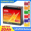 MOSEWORTH Batteria a ciclo profondo al litio LiFePO4 MOSEWORTH 12V 20Ah con batteria ricaricabile al litio ferro fosfato BMS luce solare da campeggio