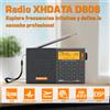 XHDATA D808 Ricevitore radio multibanda portatile AM/FM/SW/MW SSB AIR RDS Suono stereo Ricezione a lungo raggio Batteria ricaricabile