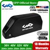 UNITPACKPOWER 21700 Batteria per bici elettrica Tubo centrale Polly 72V 60V 52V 48V 24Ah 36V 27Ah 22.5Ah 14.4Ah Batterie per motore 2000W 1500W 1000W 750W 350W