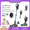 SUXIANGVAC Aspirapolvere Senza Fili Autoportante 500W/55KPA, 60 Minuti di Autonomia, Aspirapolvere Portatile con Schermo LED Intelligente per Tappeti/Peli di Animali