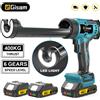Gisam Gisha 400KG Cordless Pistola per calafataggio elettrica 6Gears Pistola per colla per vetro Colla adesiva Sigillante Strumento elettrico per Makita 18V Batteria Pin