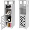 NONE Mobile da bagno, colonne bagno, mobile da bagno con 1 anta e ripiani, per casa, cucina, soggiorno, 78x22x22 cm