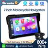 Srnubi Schermo di visualizzazione della navigazione GPS per moto da 7 pollici Cruscotto digitale portatile per moto Wireless CarPlay Moto Android Auto