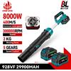 ONEVAN Brushless Elettrico Turbo Ventilatore Jet Fan 400M/S 8000W Staccabile Violento Neve Polvere Auto Asciugatrice Per Makita 18V Batteria Spille