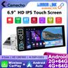 Camecho 4 + 64G 6.9 ''Schermo IPS Autoradio 1 Din Android Auto Stereo Navigazione GPS Carplay Android Auto WIFI Tipo-C 2USB Autoradio
