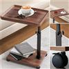 HiMISS Tavolino sollevabile in legno a forma di C Tavolino mobile Divano Tavolo ad angolo Comodino Scrivania per laptop per divano Soggiorno Camera da letto