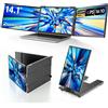 Dopesplay Prolunga schermo per laptop da 14,1 pollici Triplo doppio 1200P IPS Monitor portatile per PC Windows MacBook Laptop cromato 13.3-17.3