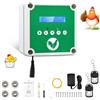 NONE Porta Automatica per Pollaio, Apriporta per Pollaio con Telecomando, Sensore di Luce e Timer, 3 Modalità di Alimentazione, Energia Solare