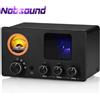 Douk Audio Nobsound TUBE-T5C Selettore audio a 4 vie Splitter Mini preamplificatore valvolare stereo Amplificatore per cuffie con VU Meter