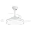 NARVI Ventilatore da soffitto NARVI bianco, 3 pale retrattili, motore DC, luce LED da 60W regolabile in intensità e colore della luce. Con funzione memoria, telecomando. REF MORAIRA 7285 WH