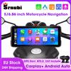 Srnubi 5/6.86 "Portable Carplay Moto Navigazione GPS Smart Player Supporto Carplay Android Auto IP67 Monitor Impermeabile DVR